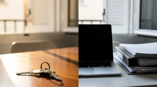 Comparación visual entre alquilar con agencia inmobiliaria versus gestión particular