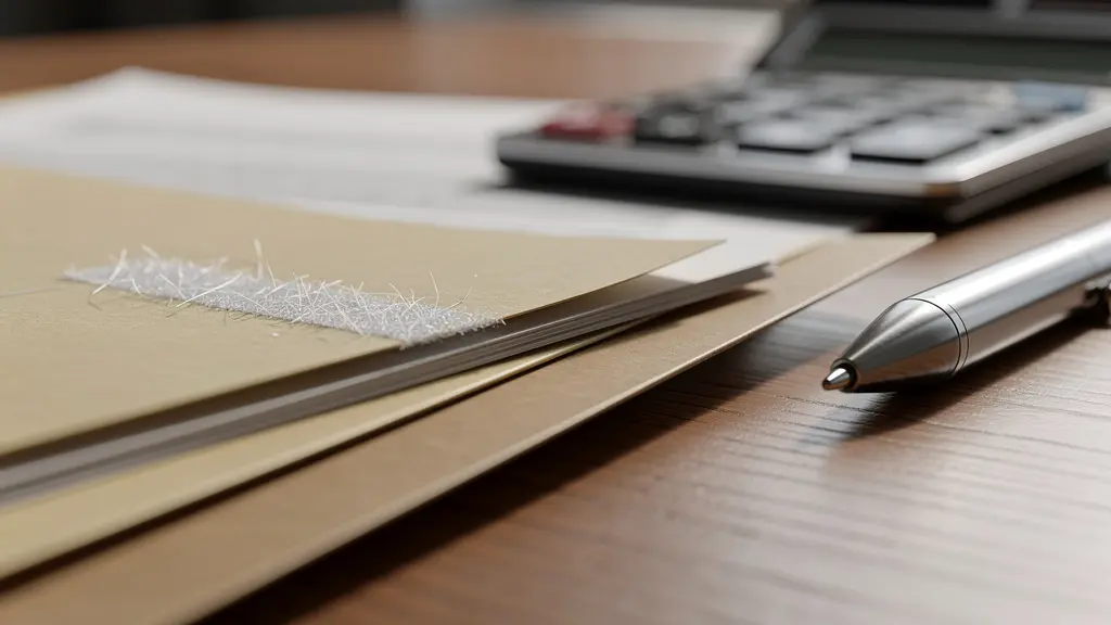 Mesa de trabajo con documentos de expediente de dominio organizados profesionalmente