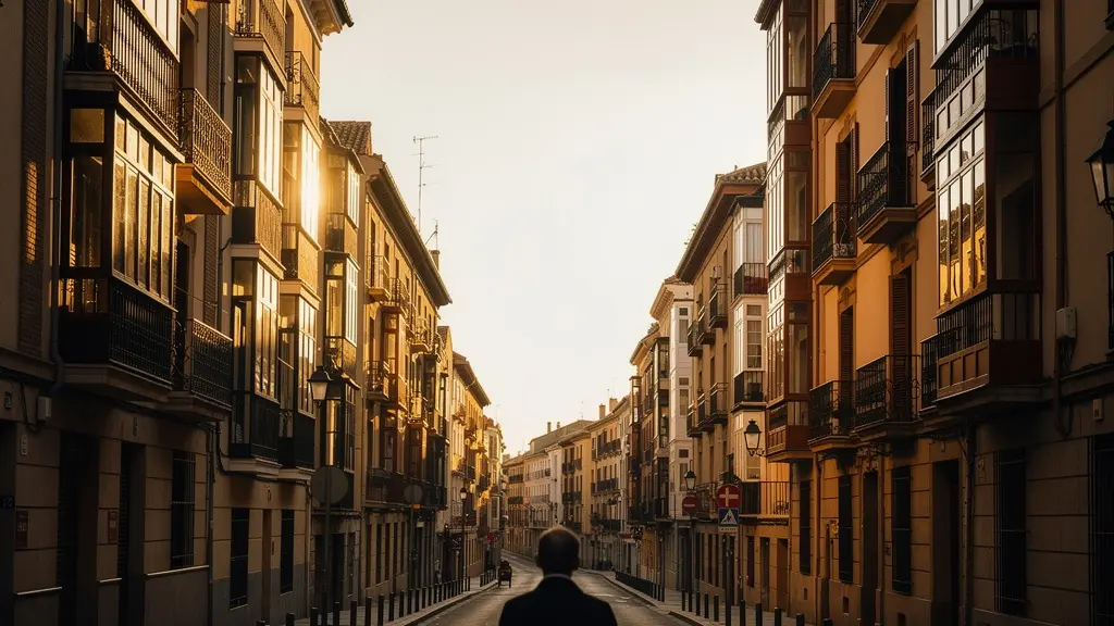 Búsqueda de piso en barrio urbano saturado con múltiples edificios residenciales